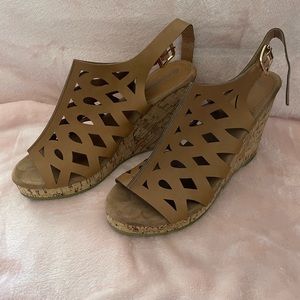 Pierre Dumas cork wedge heel